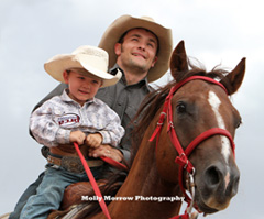 Molly's photo of Bareback rider Will Lowe with son Garrett