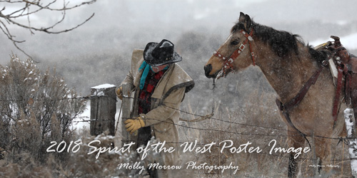 2018 Spirit of the West Poster Image featuring Mike Frailey and his horse Buddy